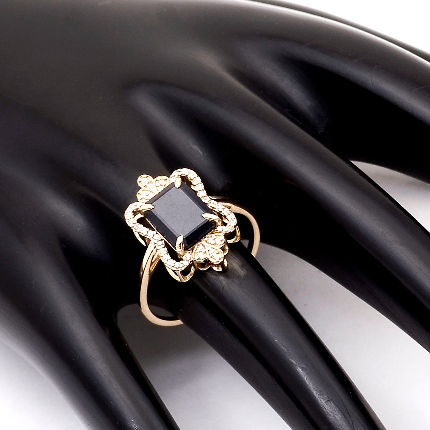 2.82 Ct Octagon Natural Sapphire 14K Gold Ring