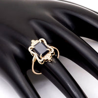 2.82 Ct Octagon Natural Sapphire 14K Gold Ring