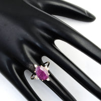 3.49 Ct Oval Ruby 14K Gold Ring