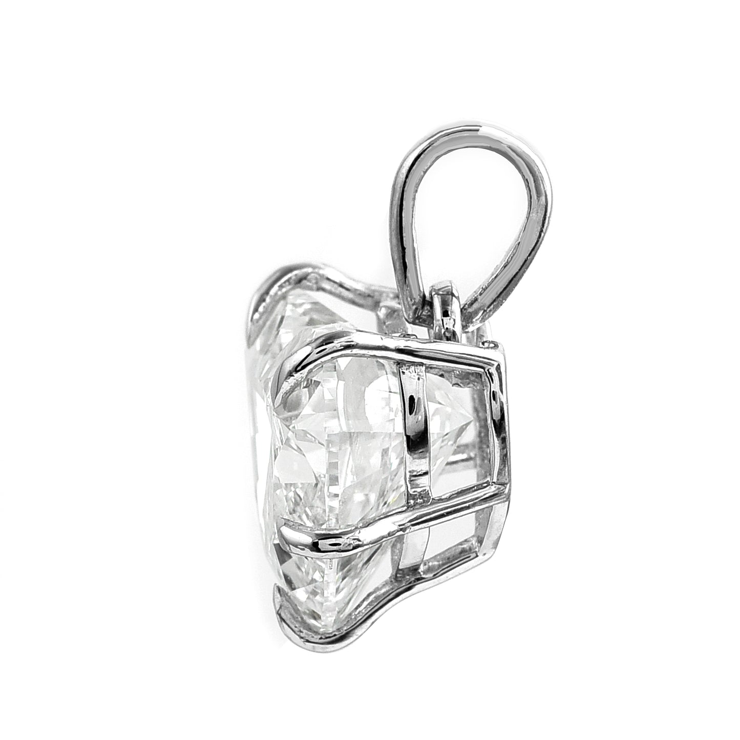 3.06 Ct Heart Brilliant Lab Grown Diamond 950 Platinum Pendant