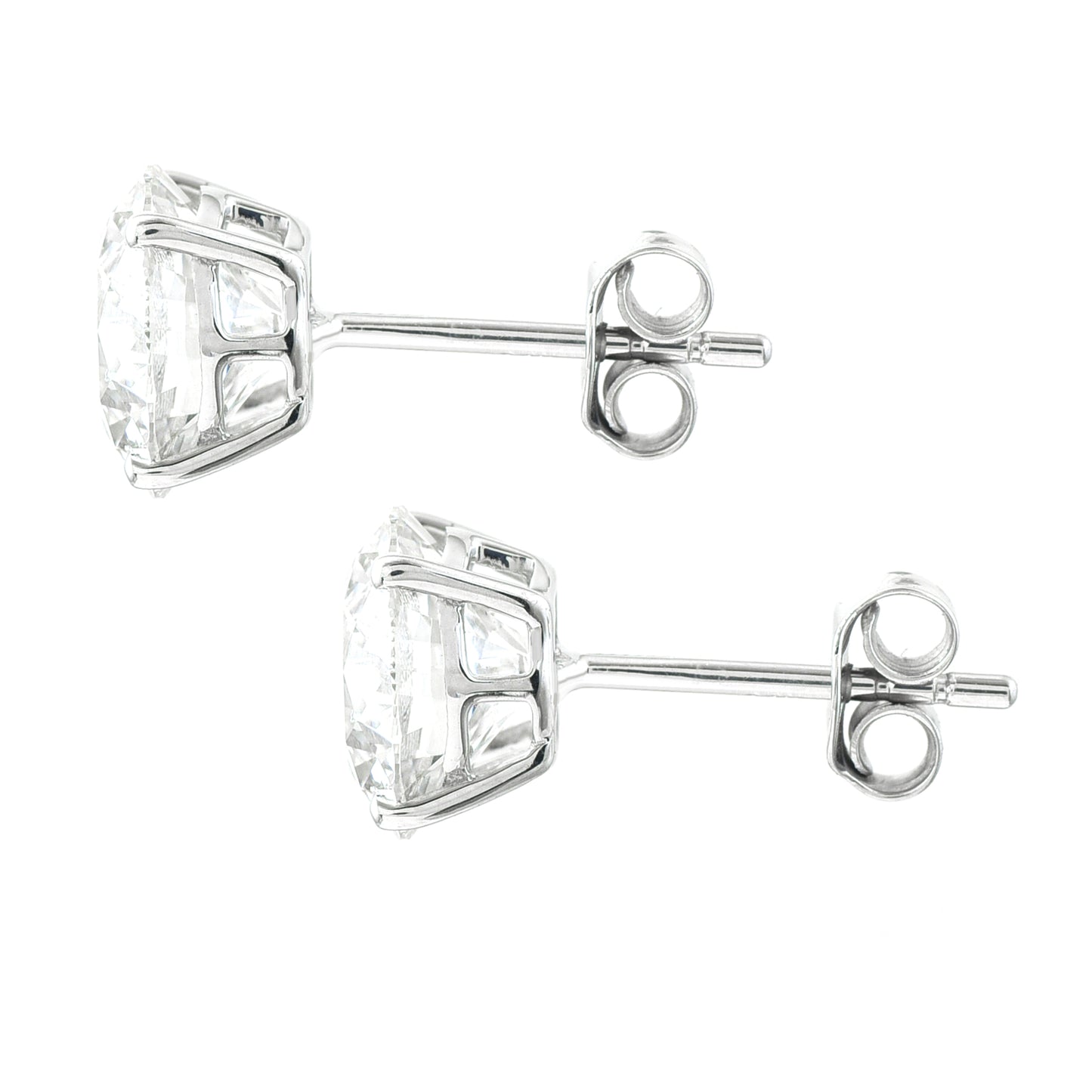 4.09 Carats Lab Grown Diamond 14K Gold Earrings