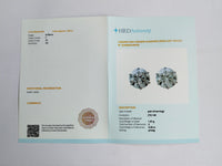 4.05 Carats Lab Grown Diamond 14K Gold Earrings