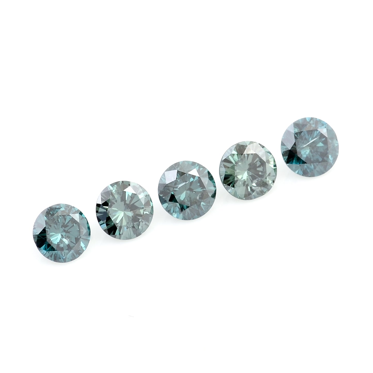 0.59 Blue Diamond Round Loose Gemstone