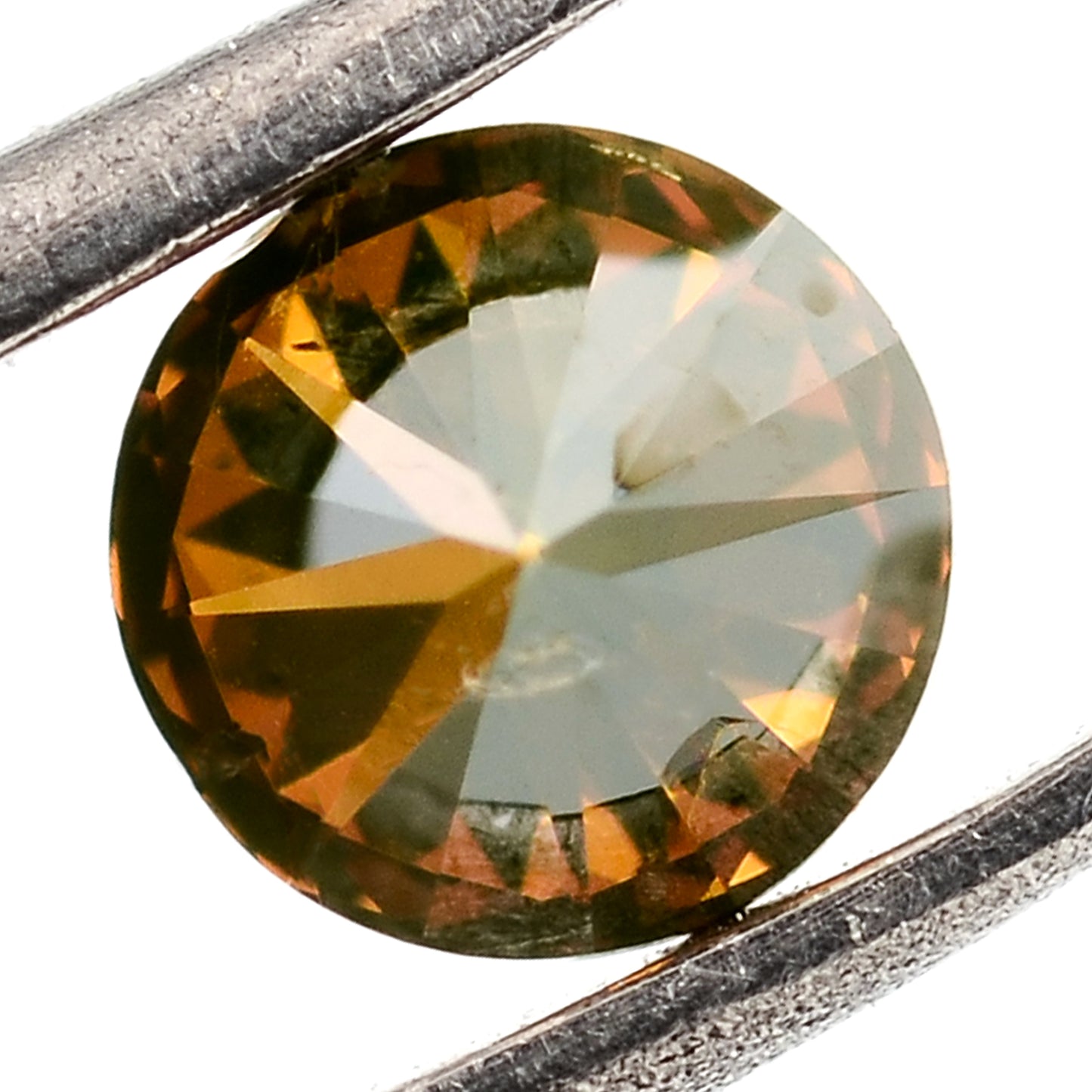 0.56 Red Diamond Round Loose Gemstone