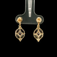 2.04 Ct Marquise Tourmaline 14K Gold Earrings