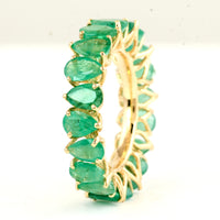 6.70 Carats Natural Beryl Emerald 14K Gold Ring
