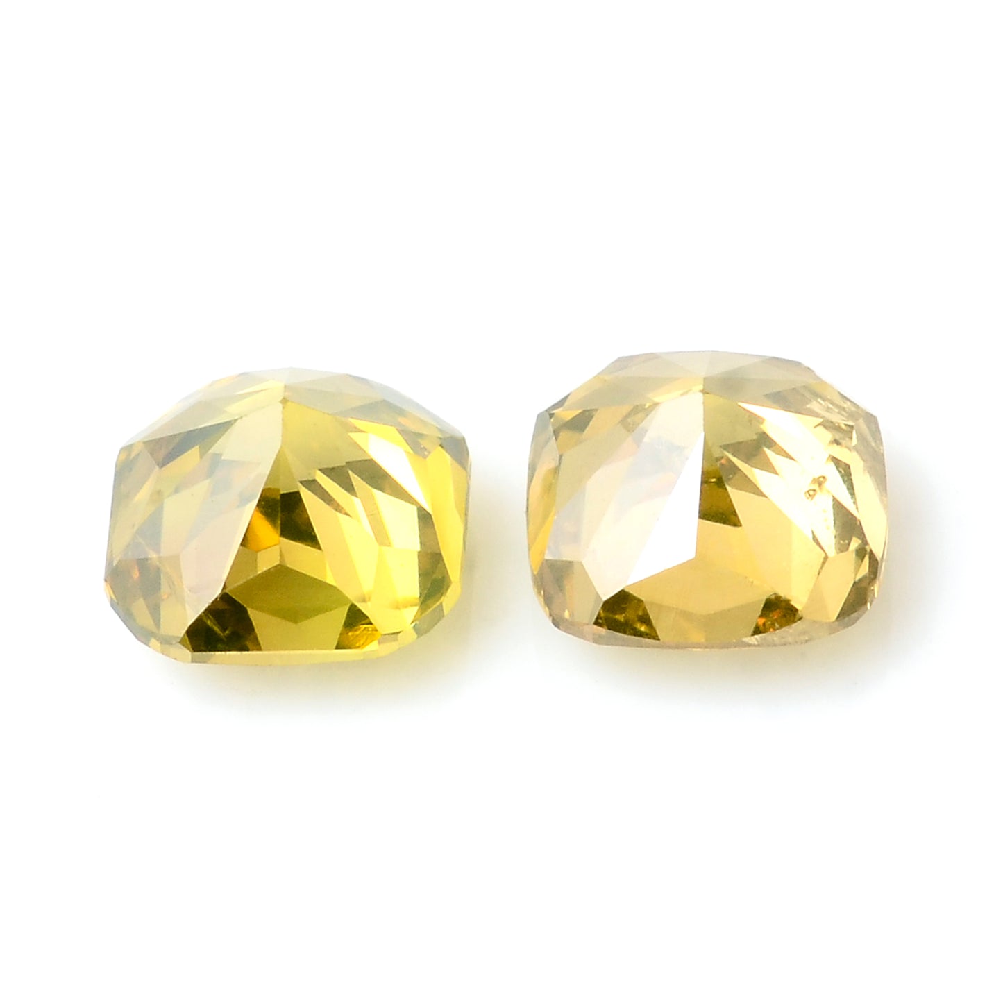 0.73 Carat Yellow Diamond Cushion Loose Gemstone