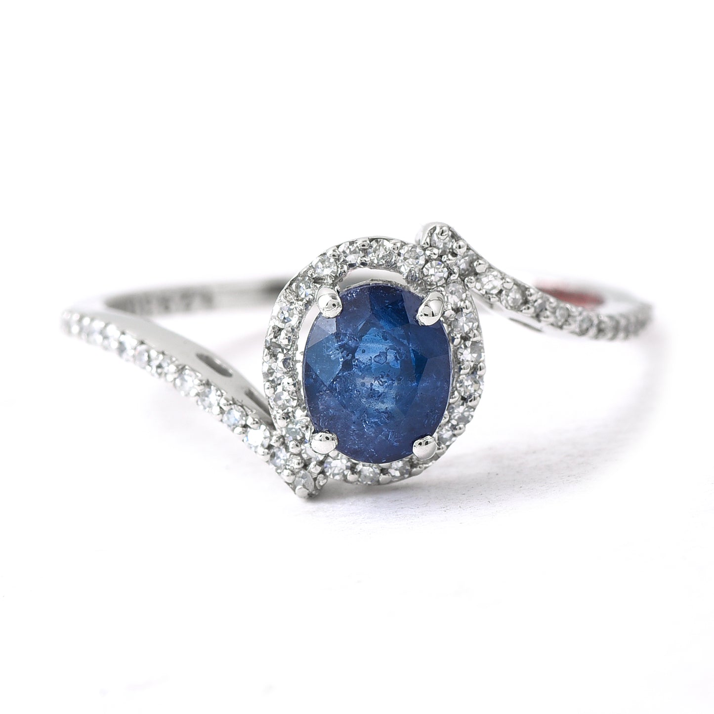2.51 Ct Oval Mixed Cut Natural Sapphire 950 Platinum Ring
