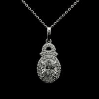 1.81 Carats Lab Grown Diamond 14K Gold Pendant