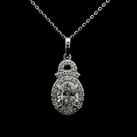 1.81 Carats Lab Grown Diamond 14K Gold Pendant