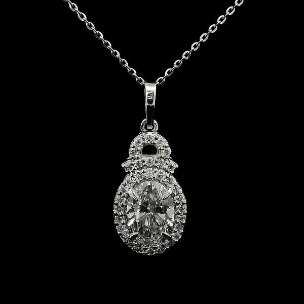 1.81 Carats Lab Grown Diamond 14K Gold Pendant