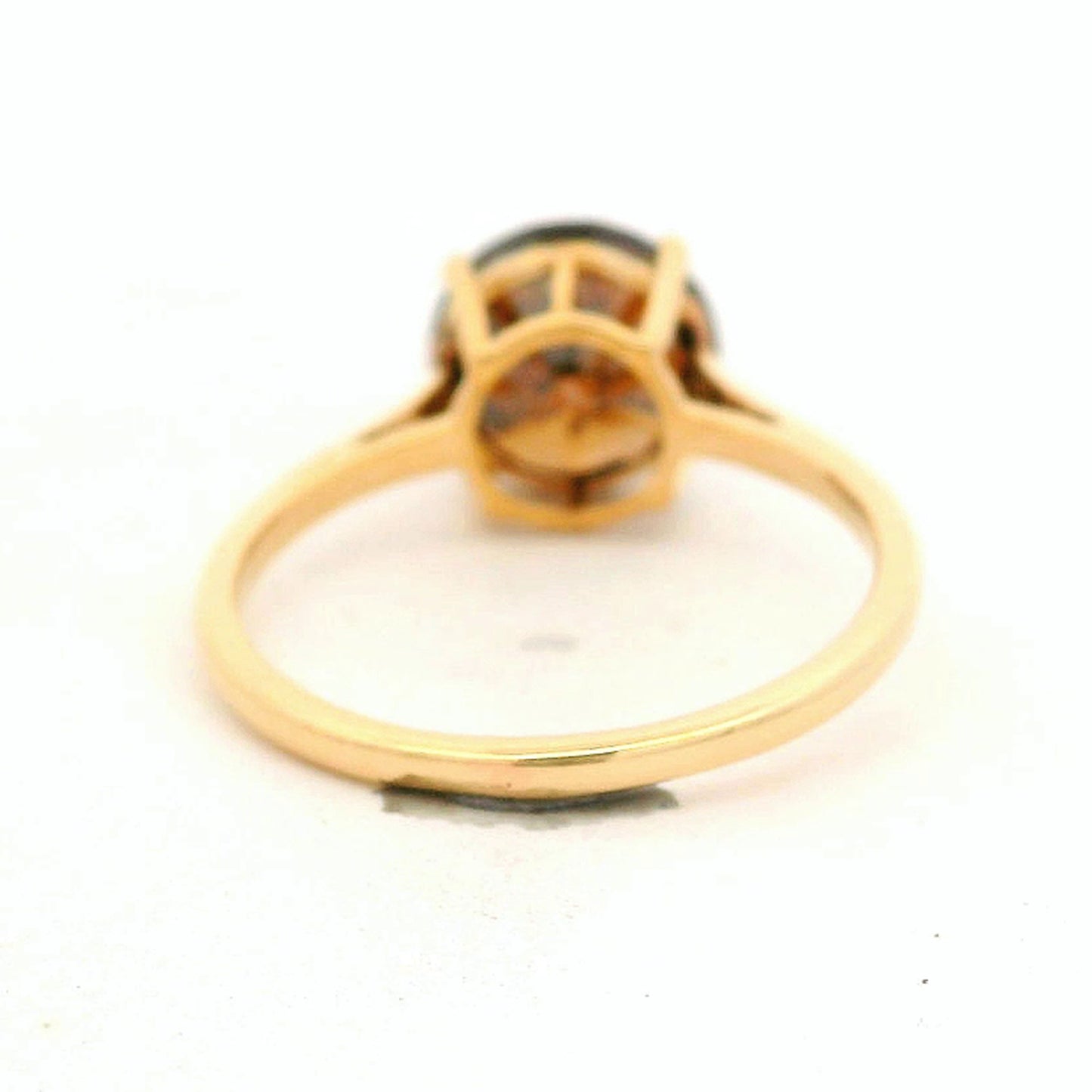3.02 Ct Round Brown Diamond 14K Gold Ring