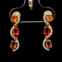 1.57 Ct Oval Multi Sapphire 14K Gold Earrings