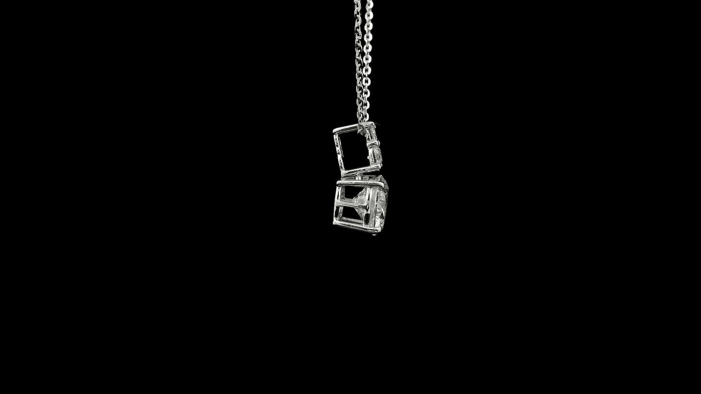 1.17 Ct Round Lab Grown Diamond 14K Gold Pendant