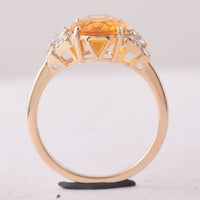 2.09 Ct Oval Fire Opal 9K Gold Ring