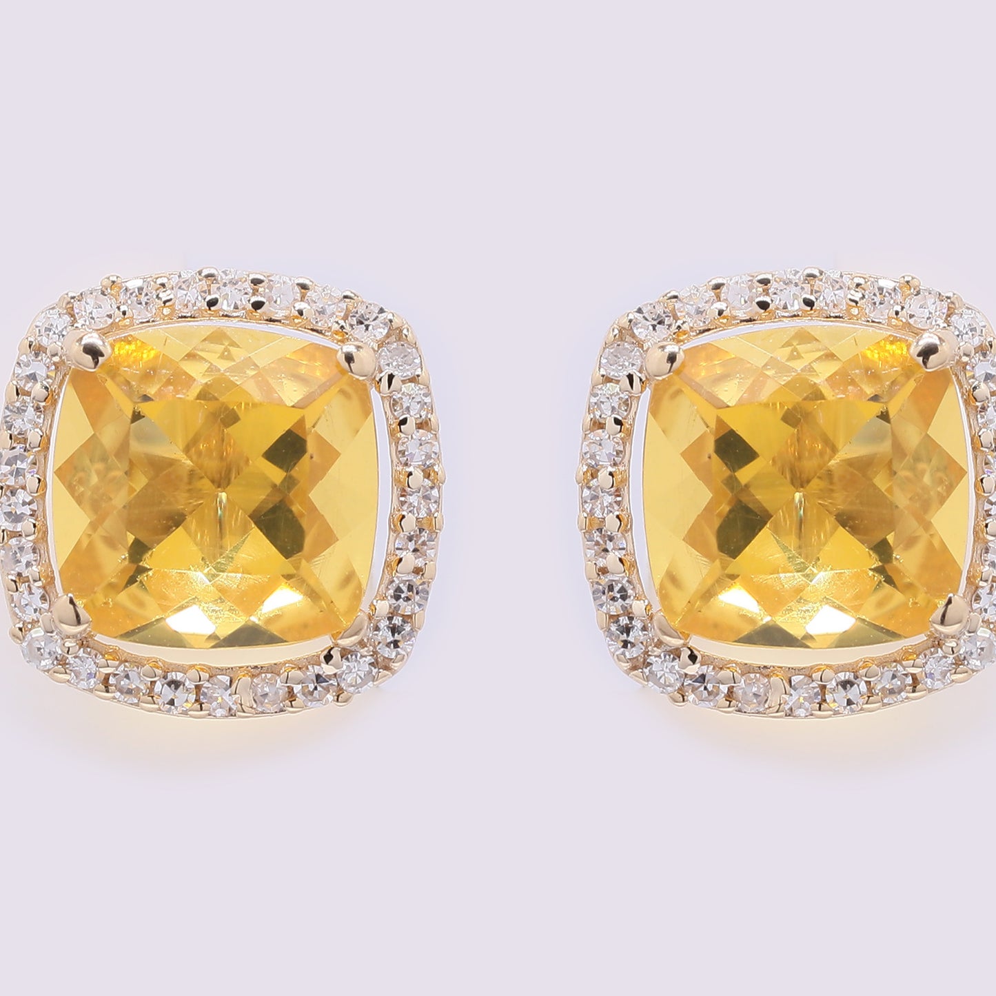 2.25 Ct Cushion Mixed Cut Natural Fire Opal 14K Gold Earrings