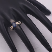 2.16 Ct Oval Mixed Cut Natural Sapphire 14K Gold Ring