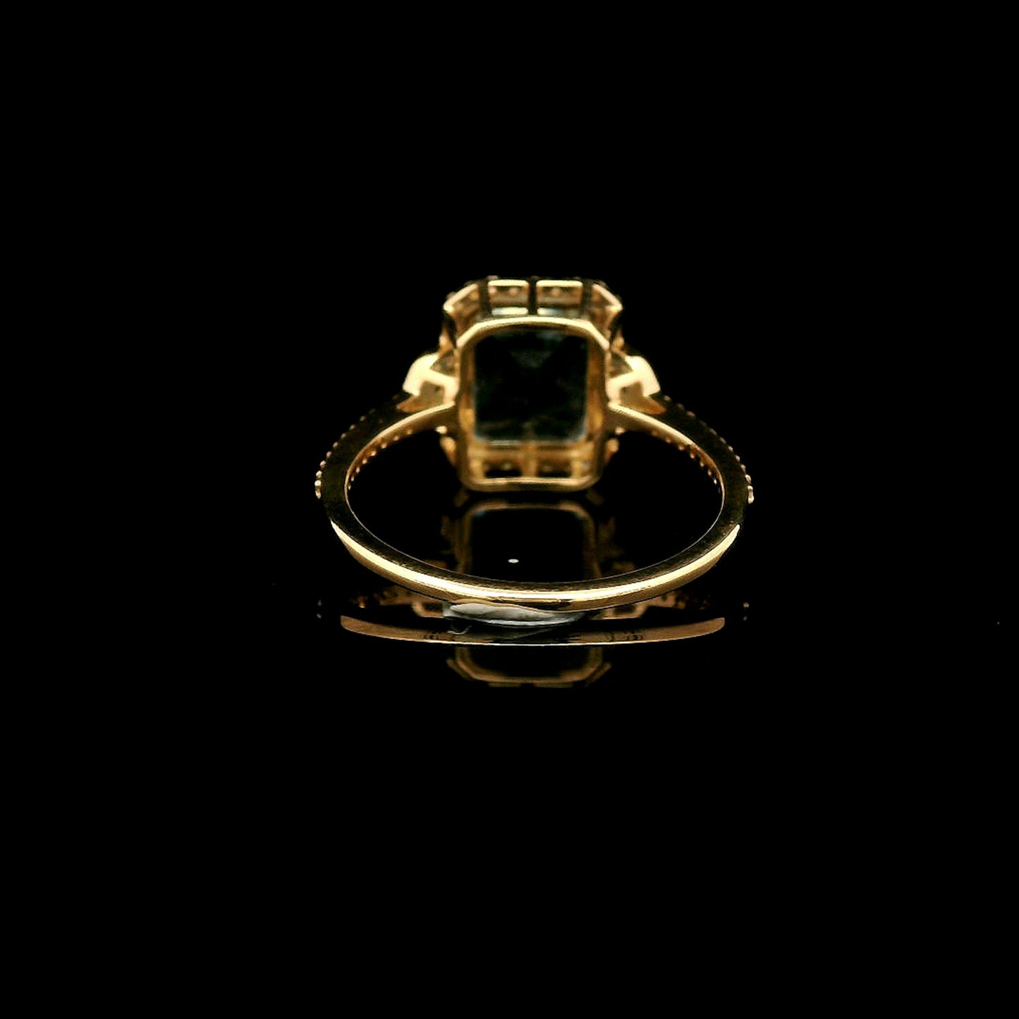 2.63 Ct Octagon Step Cut Natural Aquamarine 14K Gold Ring