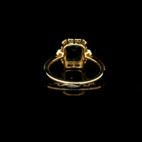 2.63 Ct Octagon Step Cut Natural Aquamarine 14K Gold Ring