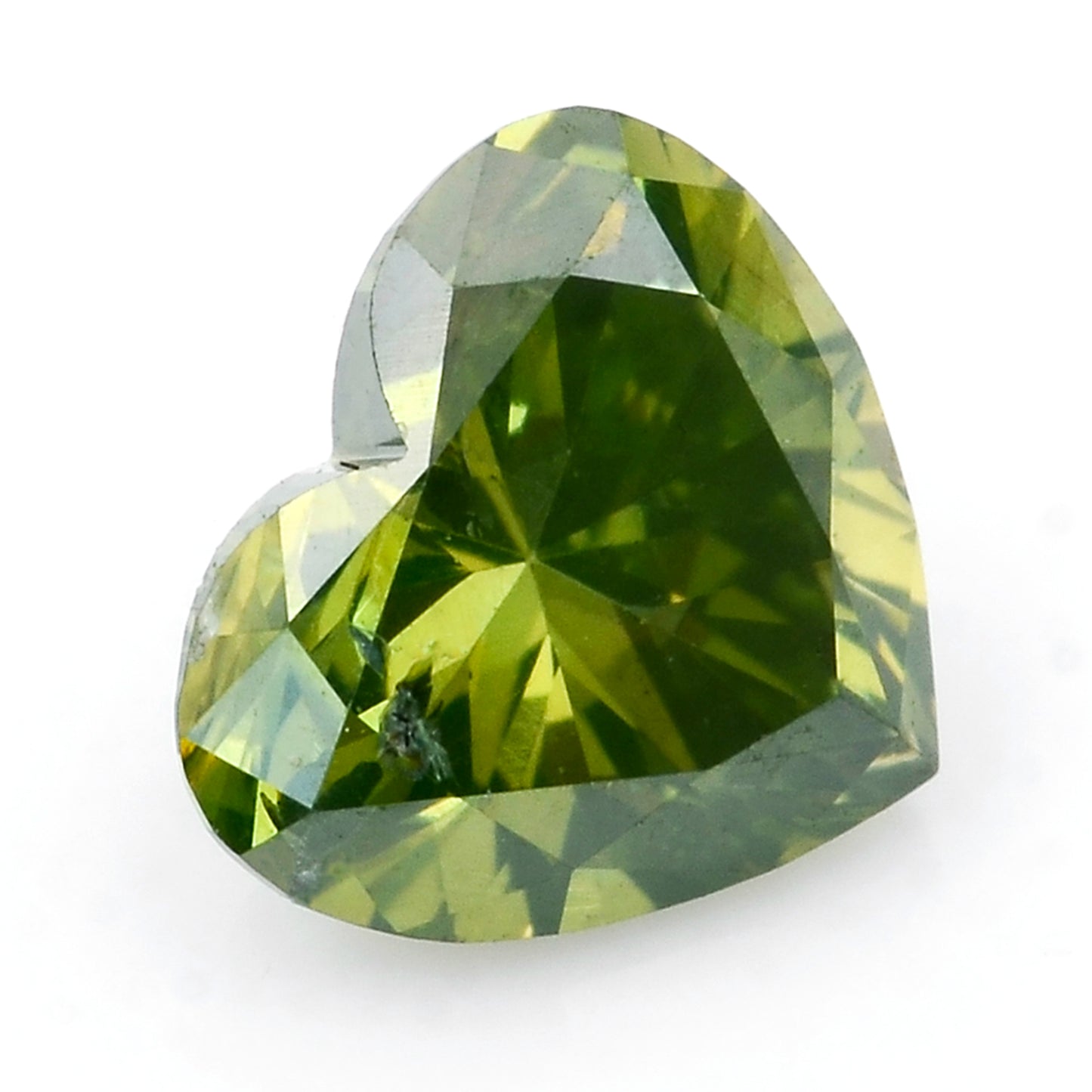 0.39 Green Diamond Heart Loose Diamond