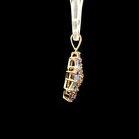 1.53 Ct Square Tanzanite 14K Gold Pendant