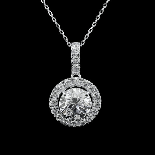 2.19 Carats Lab Grown Diamond 14K Gold Pendant