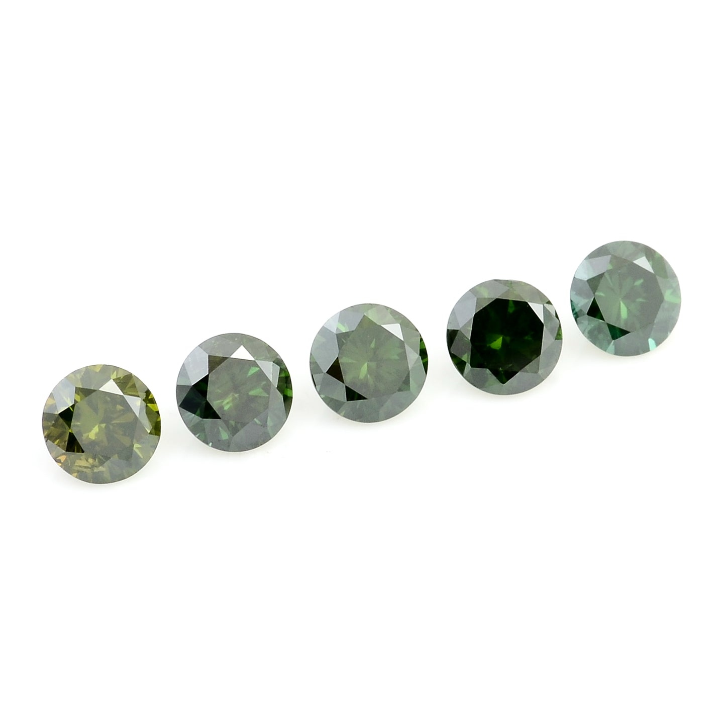 0.55 Green Diamond Round Loose Gemstone
