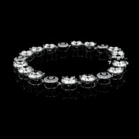 22.53 Ct Round Lab Grown Diamond 14K Gold Bracelet