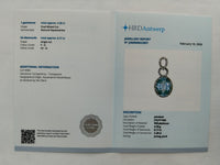 2.45 Ct Oval Mixed Cut Natural Aquamarine 950 Platinum Pendant
