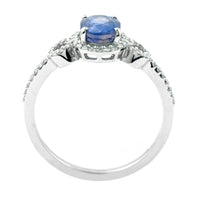 1.57 Ct Oval Mixed Cut Natural Sapphire 950 Platinum Ring