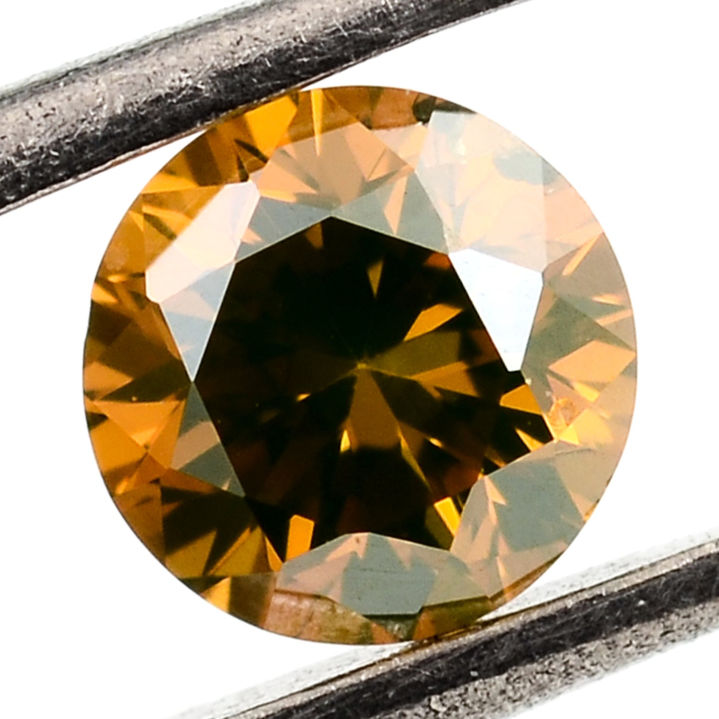 0.54 Red Diamond Round Loose Gemstone