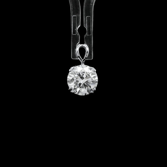 1.02 Ct Round Lab Grown Diamond 14K Gold Pendant