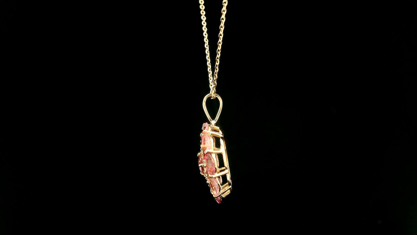 1.81 Ct Round Tourmaline 14K Gold Pendant