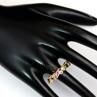 1.63 Ct Pear Multi Tourmaline 14K Gold Ring
