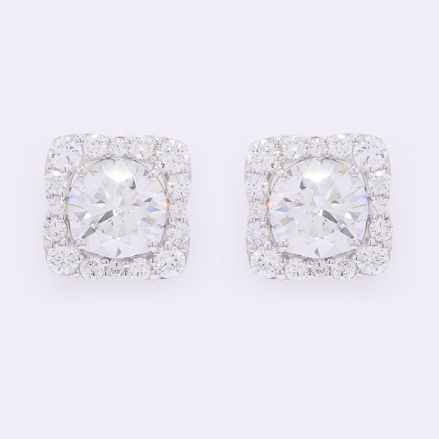4.16 Carats Lab Grown Diamond 14K Gold Earrings