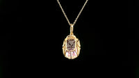 8.78 Ct Cushion Kunzite 14K Gold Pendant
