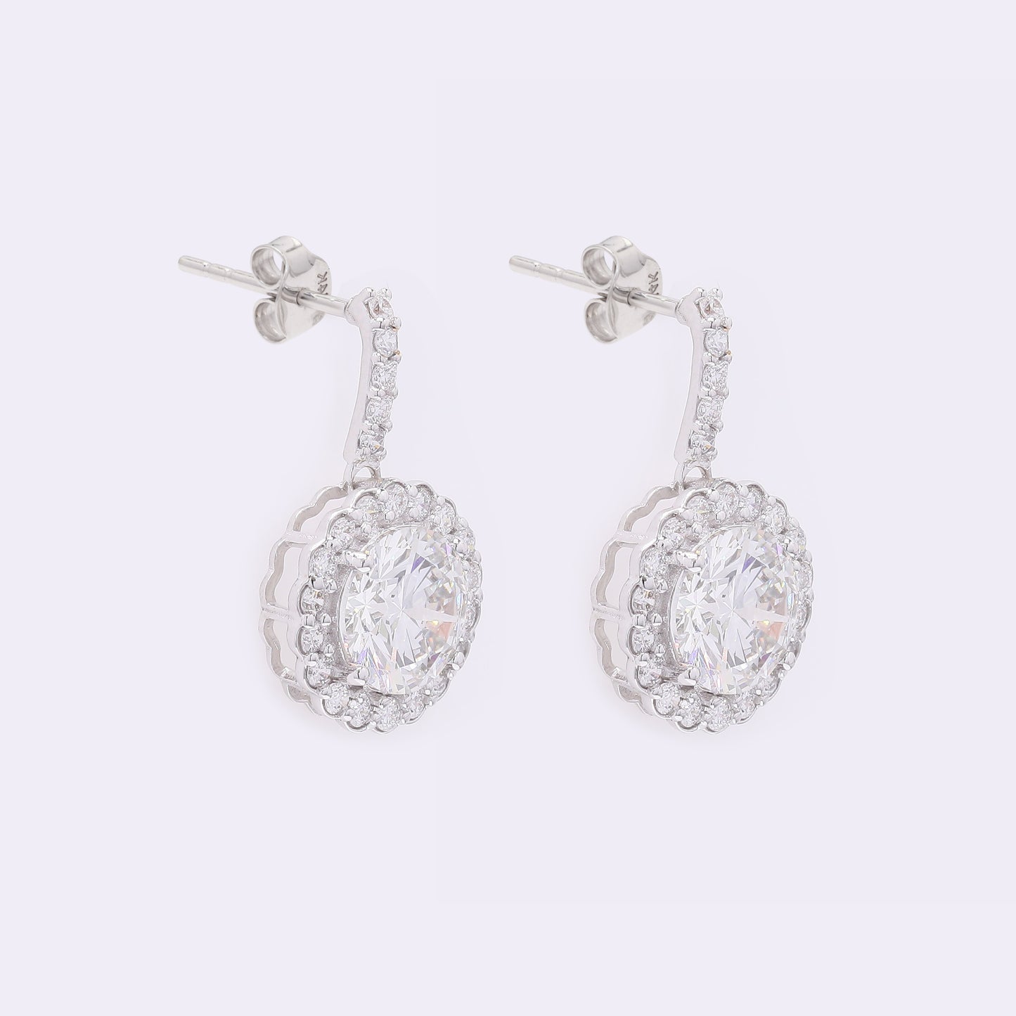 3.71 Carats Lab Grown Diamond 14K Gold Earrings