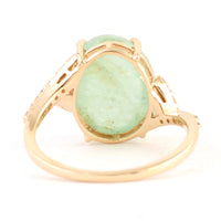 6.35 Ct Oval Emerald 14K Gold Ring