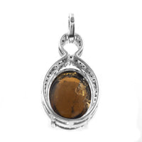 8.40 Ct Oval Cabochon Cut Natural Tourmaline 950 Platinum Pendant