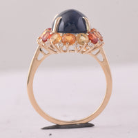8.91 Ct Oval Sapphire 9K Gold Ring