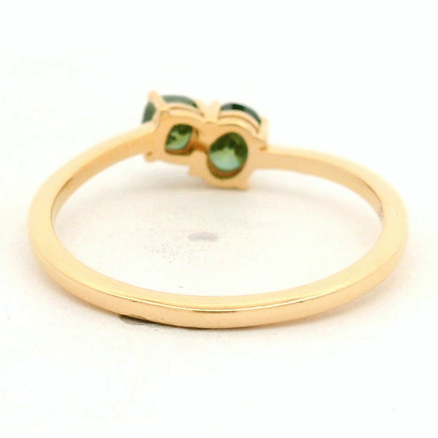 0.55 Ct Oval Green Diamond 14K Gold Ring
