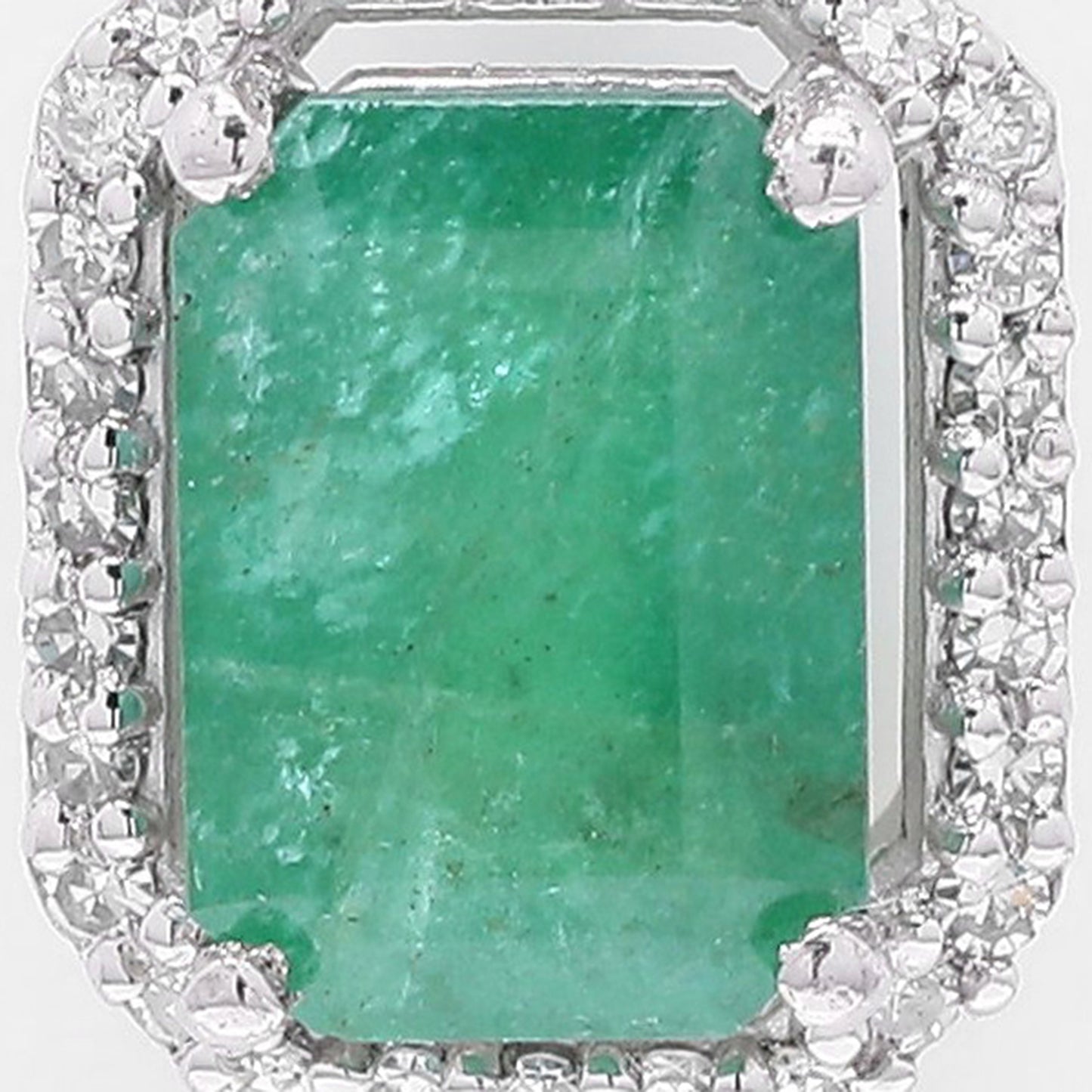 1.30 Ct Octagon Step Cut Natural Emerald 950 Platinum Pendant