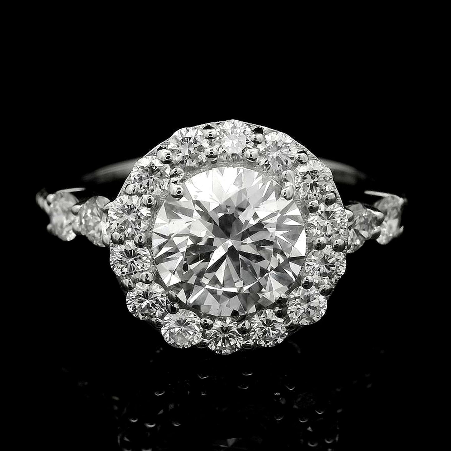 2.03 Carats Lab Grown Diamond 14K Gold Ring