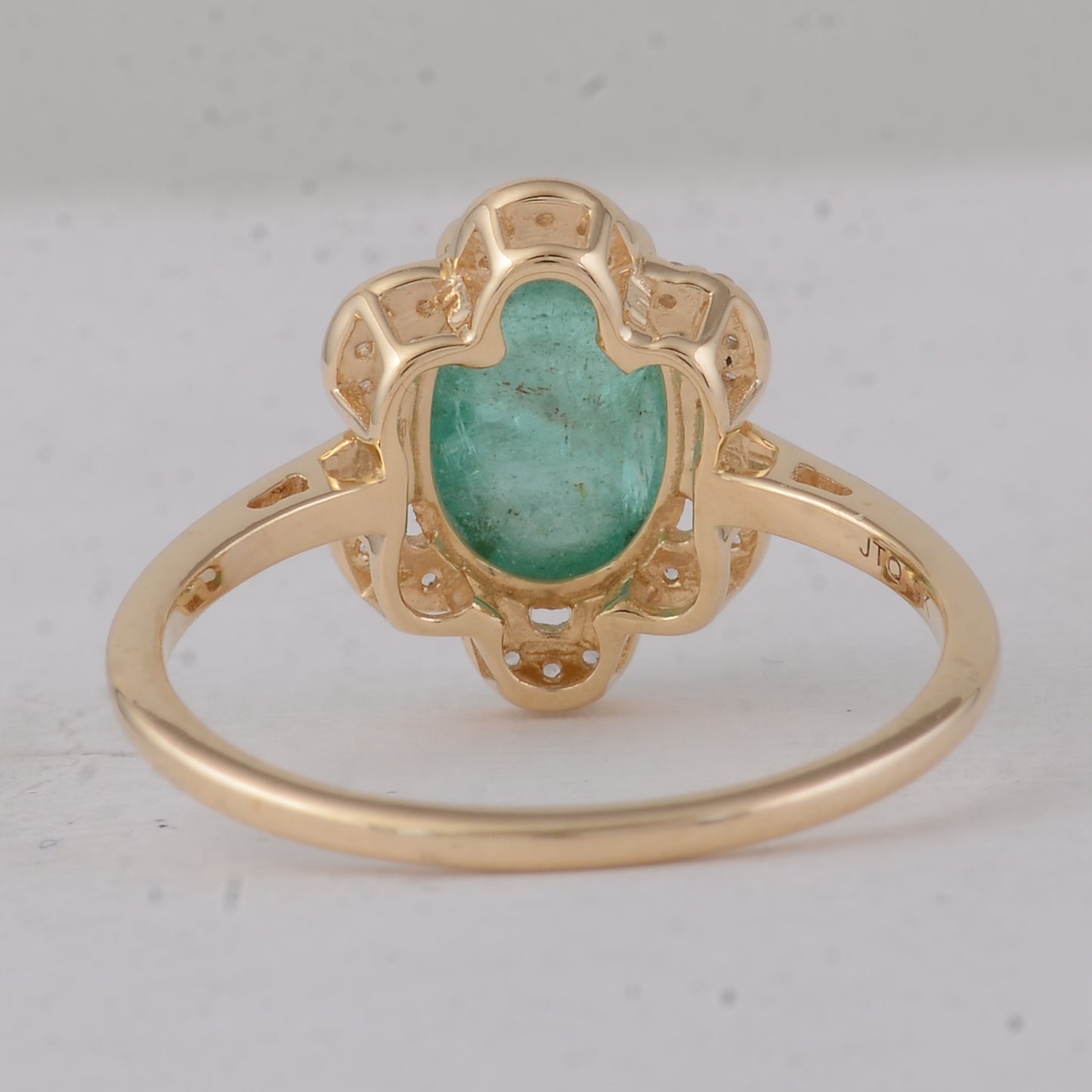 2.39 Ct Oval Emerald 9K Gold Ring