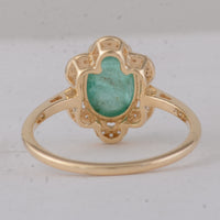 2.39 Ct Oval Emerald 9K Gold Ring