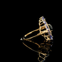 3.19 Ct Oval Sapphire 14K Gold Ring