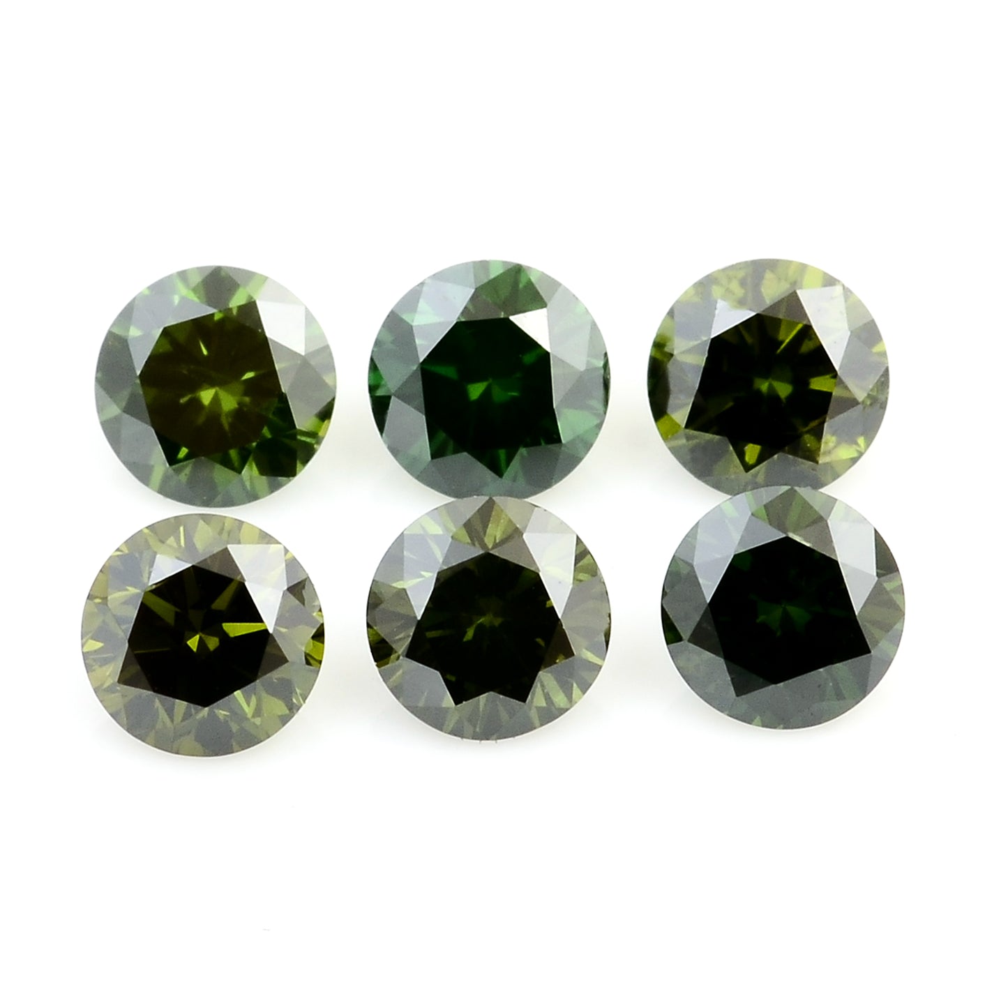 0.71 Green Diamond Round Loose Gemstone