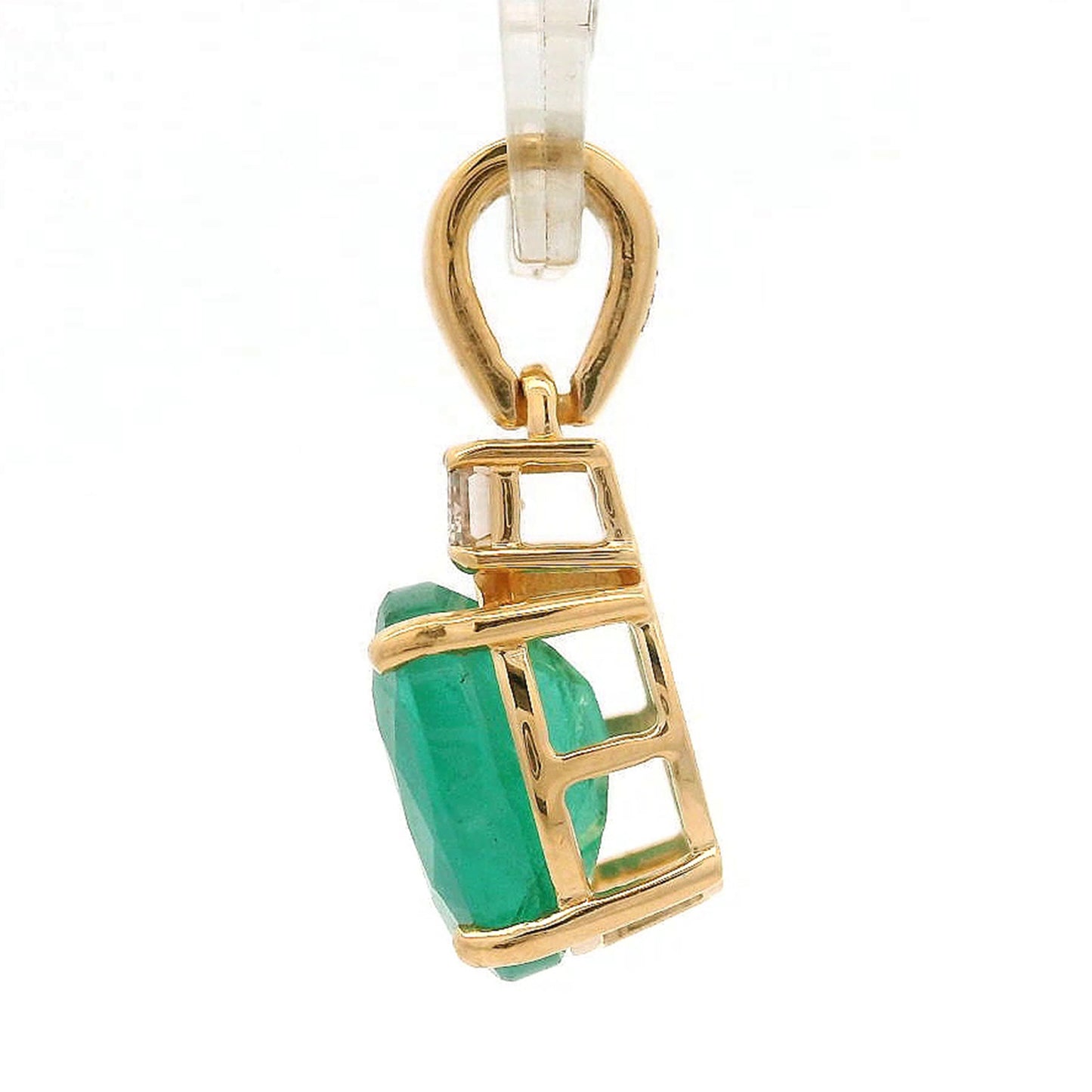 2.29 Ct Oval Emerald 14K Gold Pendant