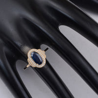 1.52 Ct Oval Sapphire 9K Gold Ring