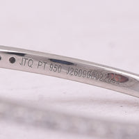 1.57 Ct Oval Cabochon Cut Natural Pink Tourmaline 950 Platinum Ring